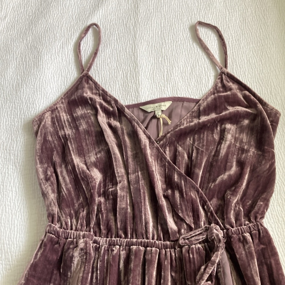 Lucky Brand Brown and Red Sundress Spaghetti Strap Sleeveless - Picture 3 of 4